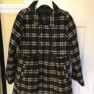 Girls Gap Kids plaid coat
